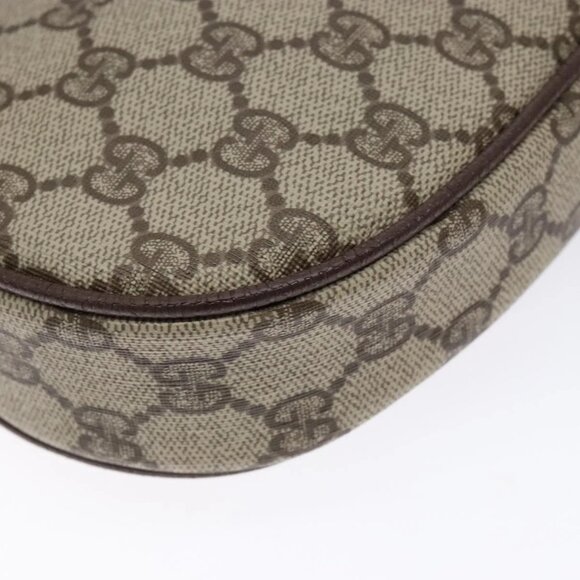 GUCCI GG Supreme Web Sherry Line Bag PVC Beige Gold 007 754 6112 40 Auth 139459 - Picture 5 of 16